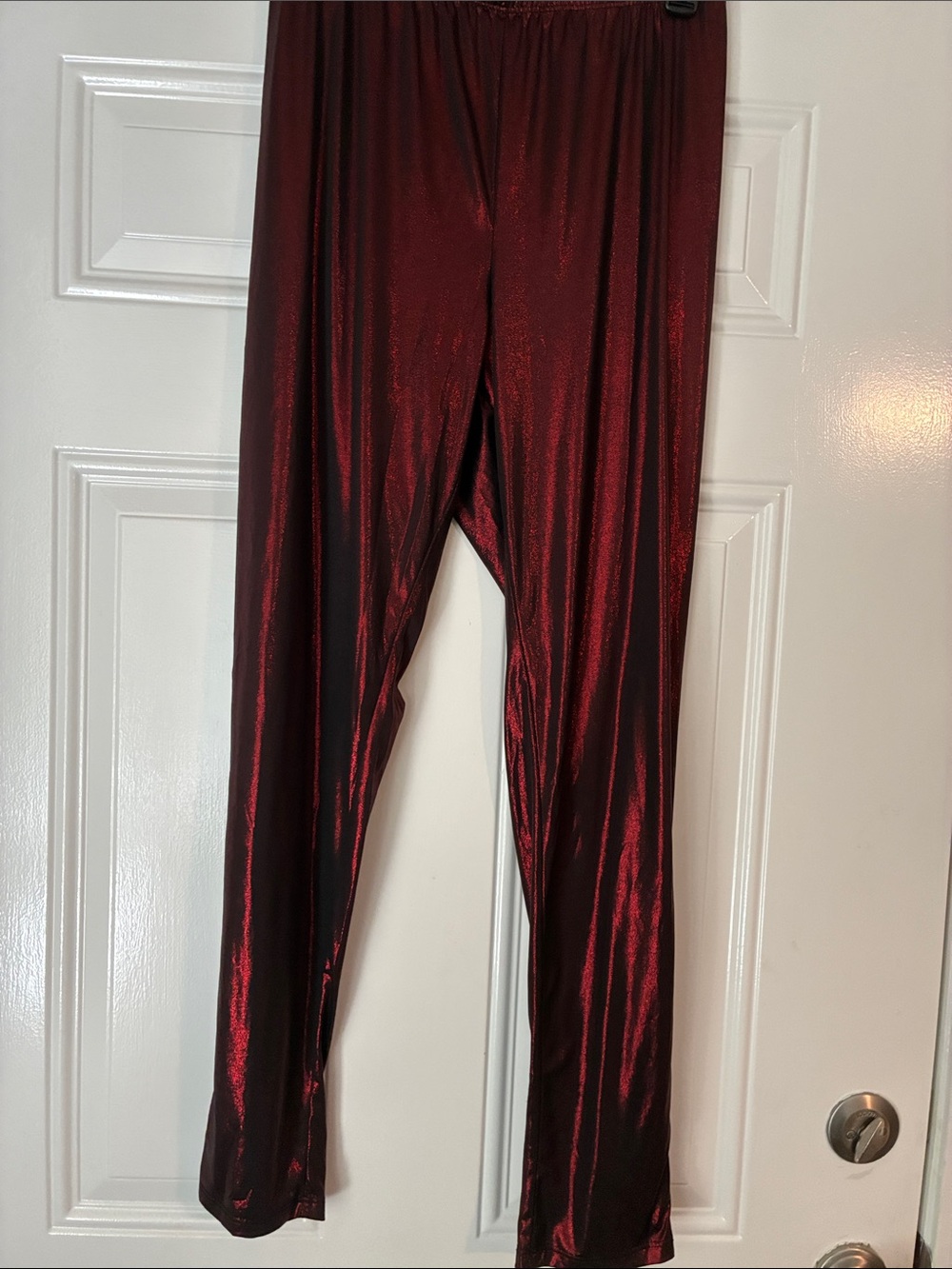 Ashley Stewart Metallic Red Leggings